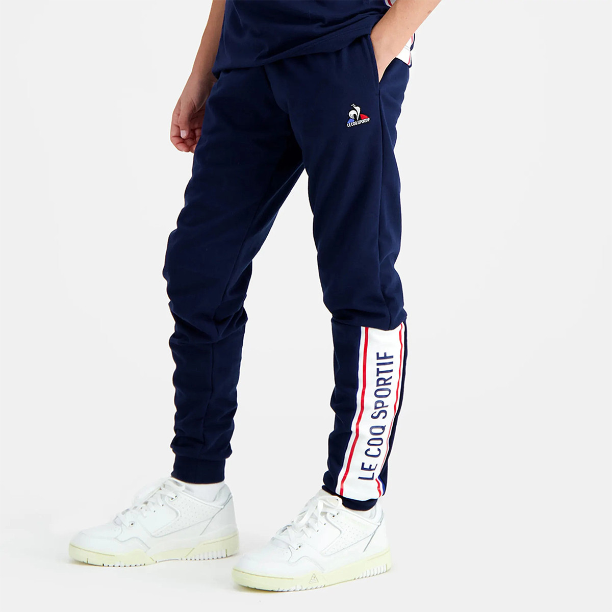 PANTALON LE COQ SPORTIF JUNIOR SLIM TRICOLORE LE COQ SPORTIF Junior Vetements Tennispro
