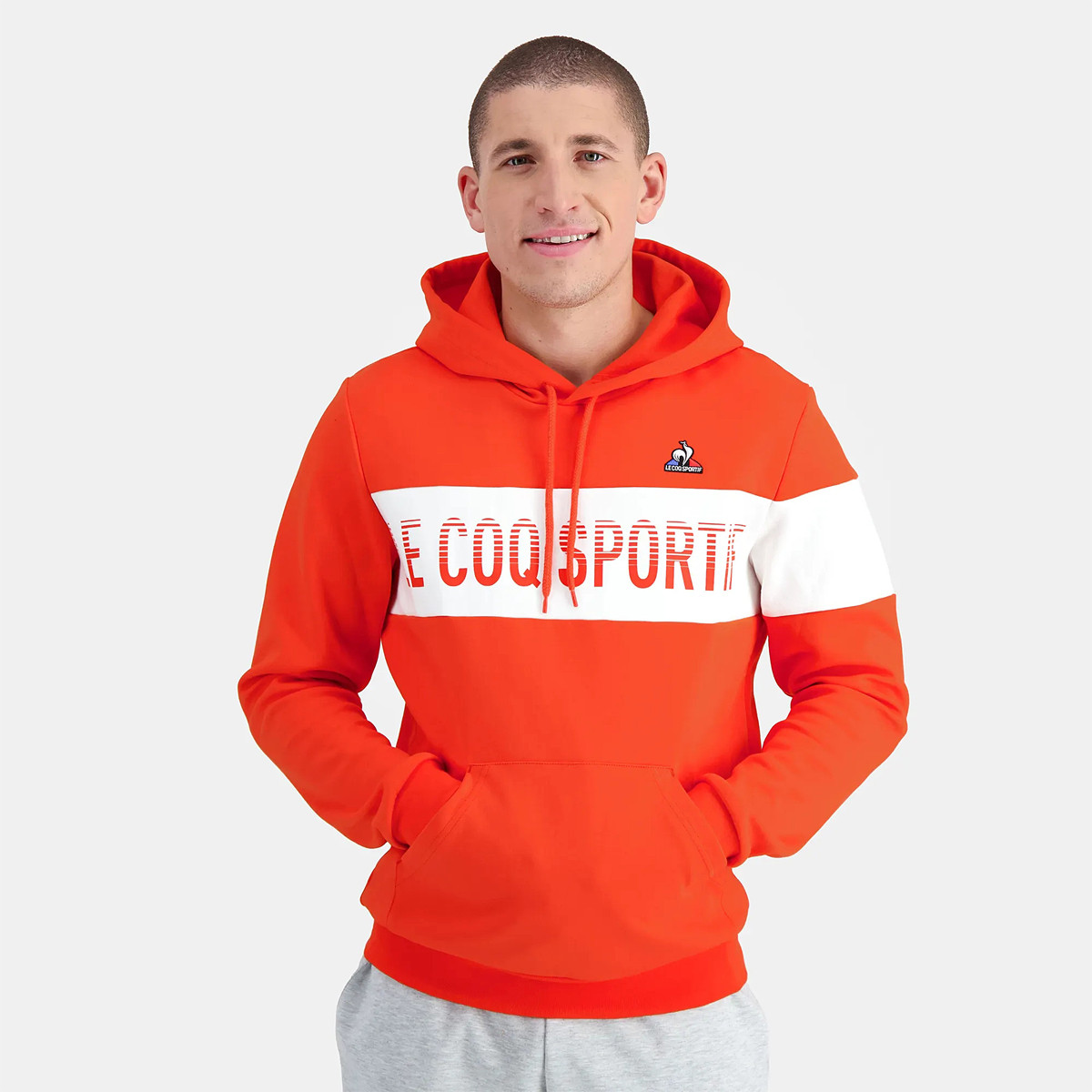 SWEAT LE COQ SPORTIF A CAPUCHE MODELE 1 LE COQ SPORTIF Homme Vetements Tennispro
