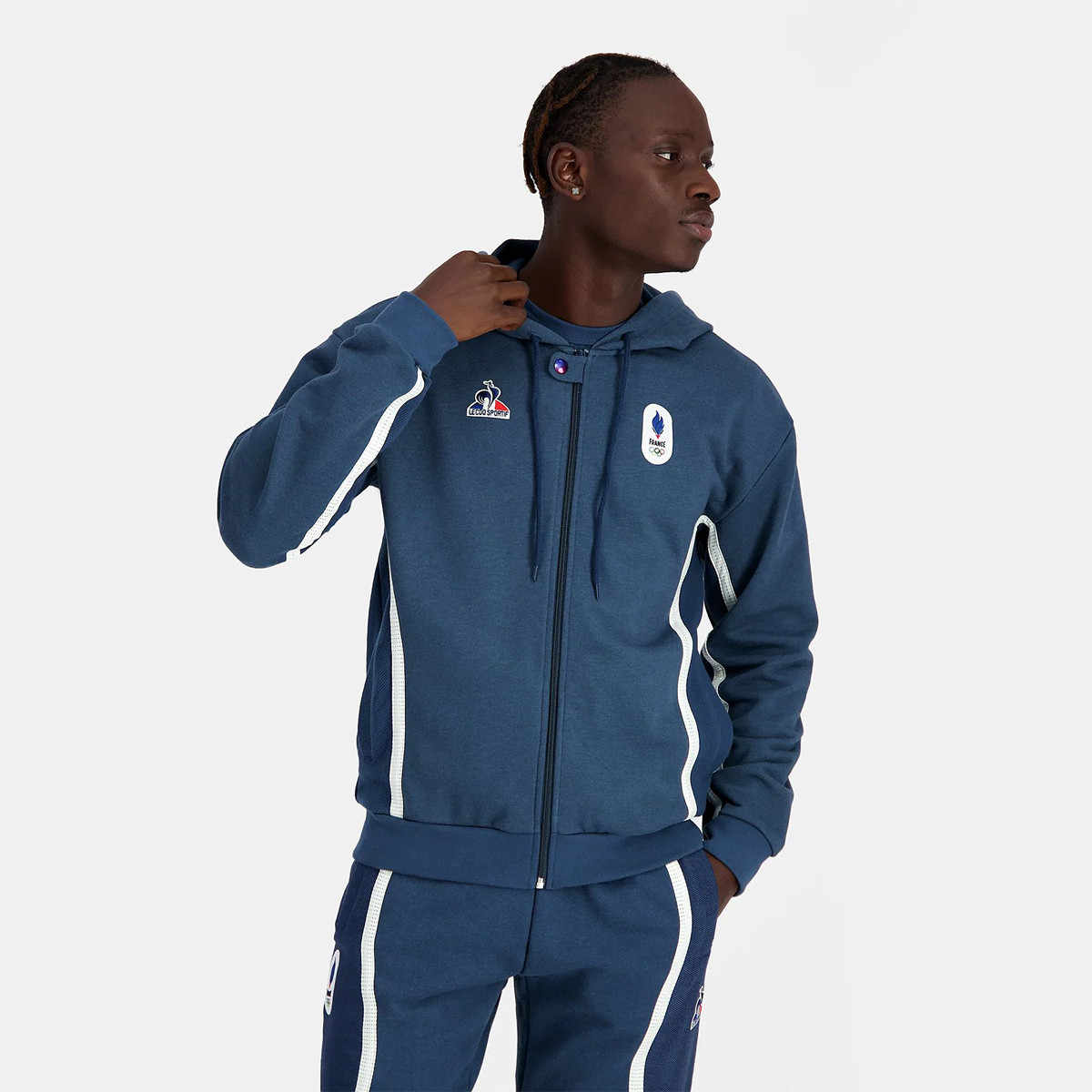 VESTE LE COQ SPORTIF FRANCE OLYMPIQUE VILLAGE LE COQ SPORTIF Homme Vetements Tennispro