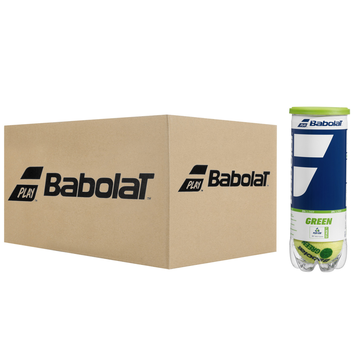 CARTONS DE 24 TUBES DE 3 BALLES BABOLAT GREEN
