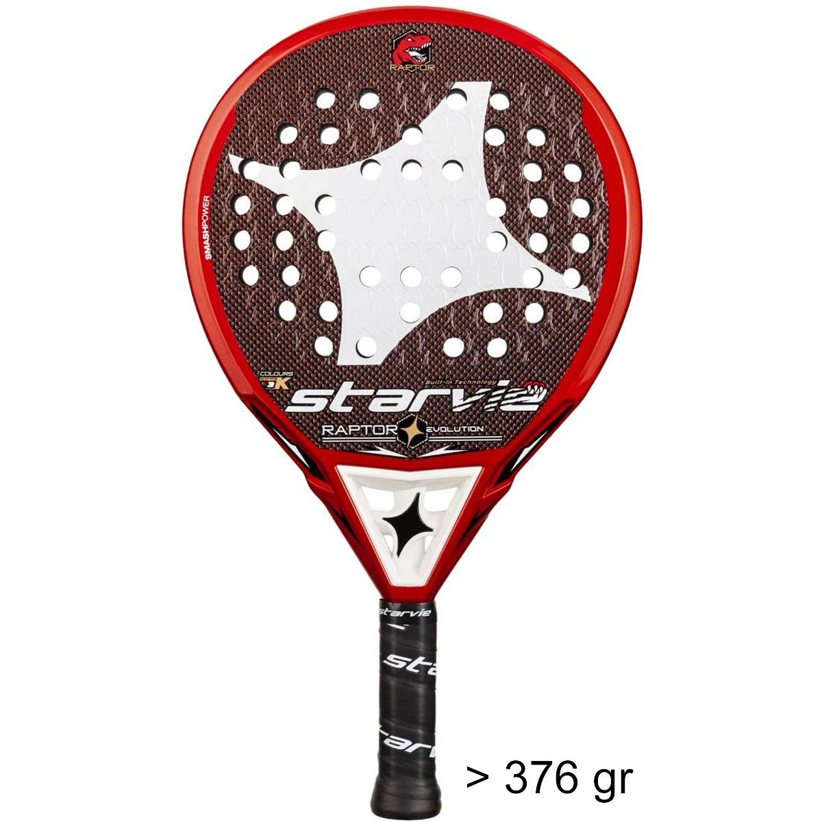 RAQUETTE DE PADEL STARVIE RAPTOR EVOLUTION (376+ GR)
