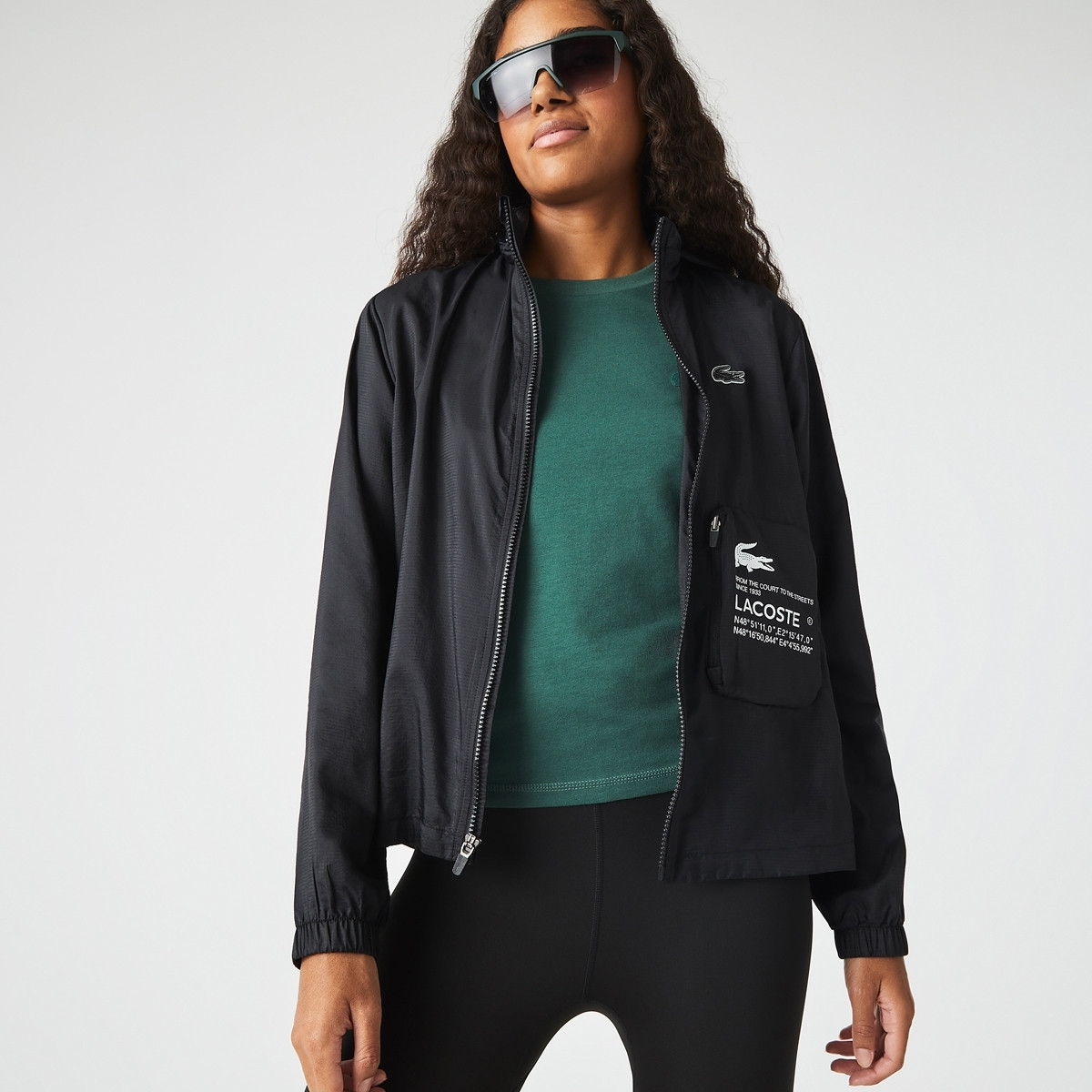 Veste lacoste noir femme best sale
