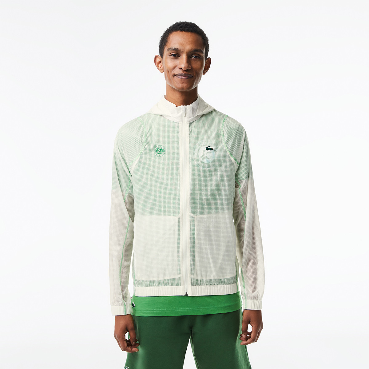 VESTE LACOSTE ROLAND GARROS A CAPUCHE FULL ZIP LACOSTE Homme
