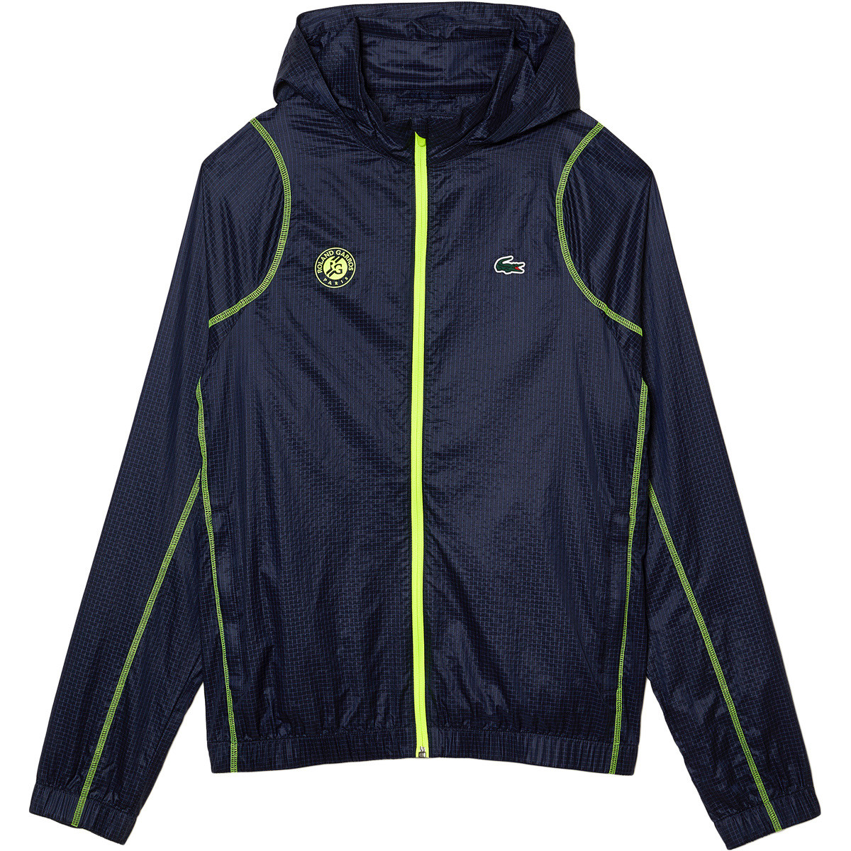 VESTE LACOSTE ROLAND GARROS A CAPUCHE FULL ZIP MEDVEDEV LACOSTE Homme Vetements Tennispro