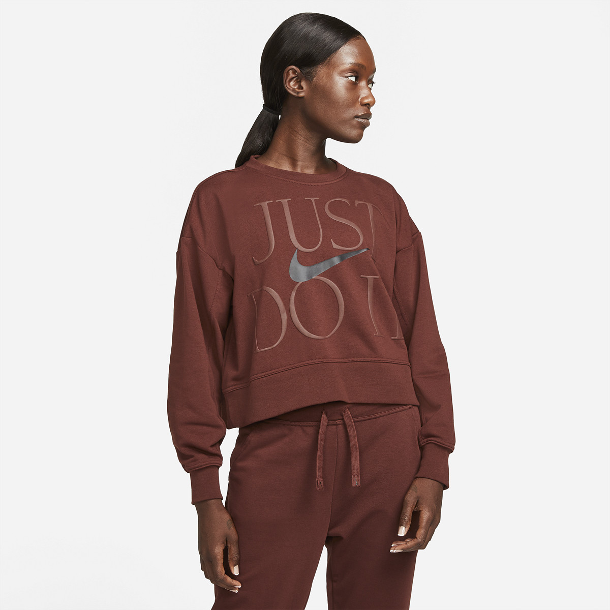 SWEAT NIKE FEMME DRI FIT CREW FLEECE COURT NIKE Femme