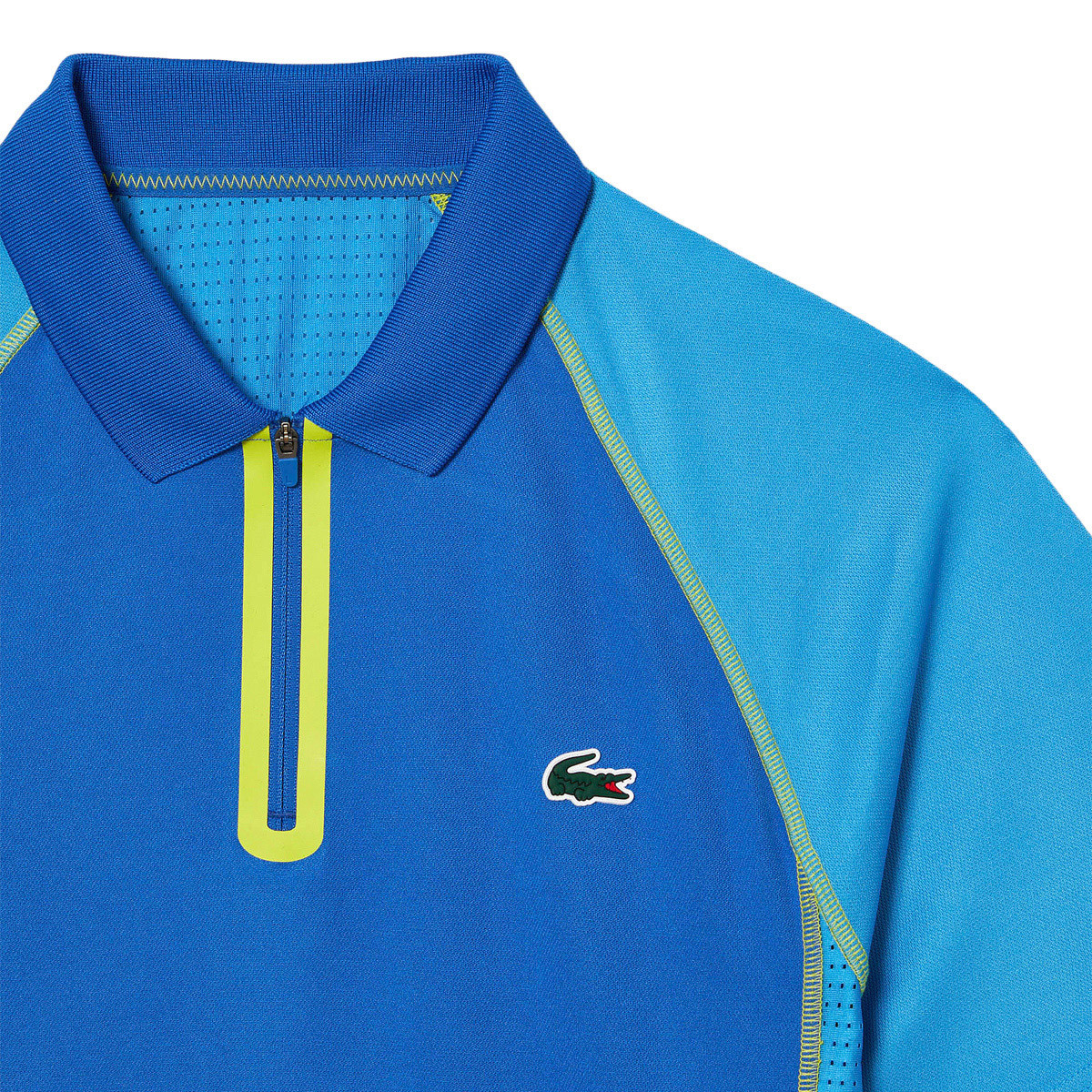 Polo lacoste clearance zippé homme