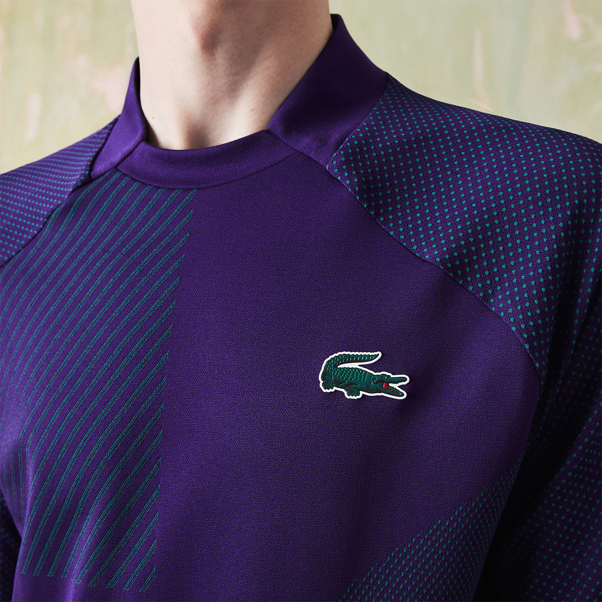 Polo lacoste best sale violet homme