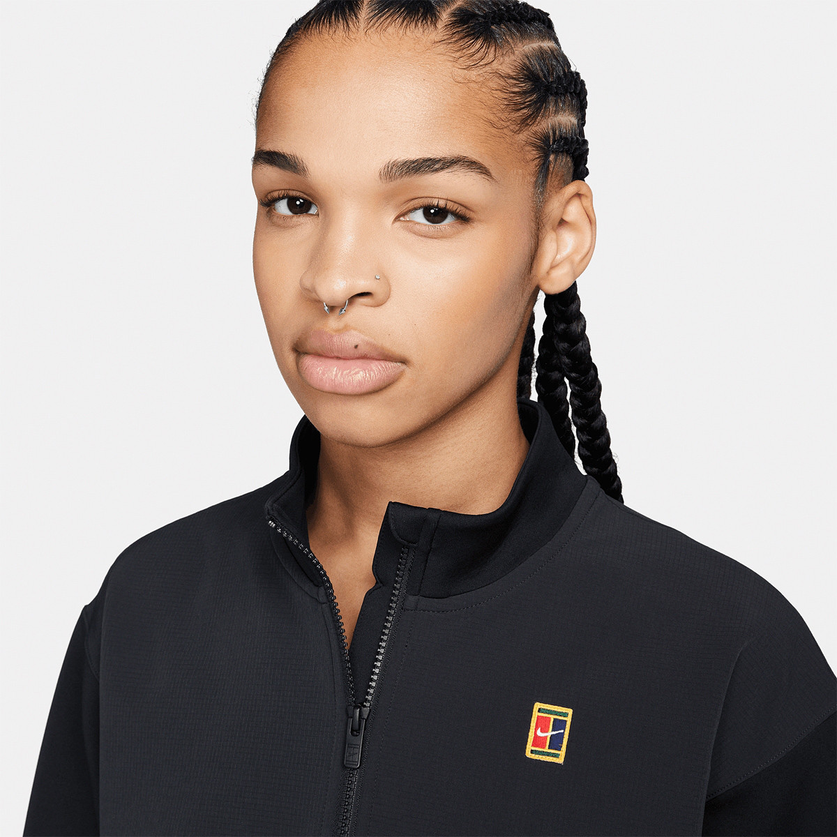 SWEAT NIKE FEMME COURT DRI FIT HERITAGE 1 2 ZIP NIKE Femme