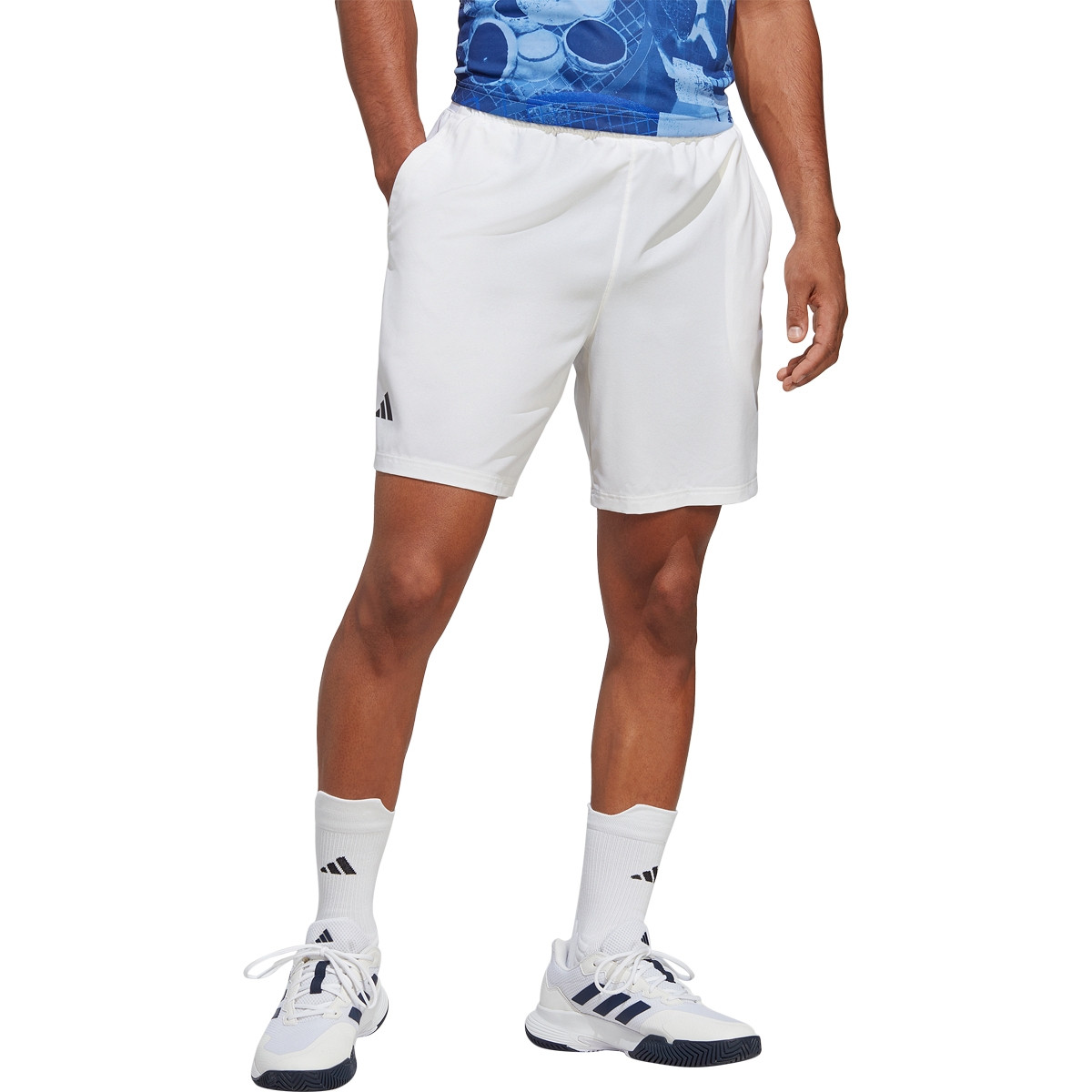 Short blanc adidas homme top