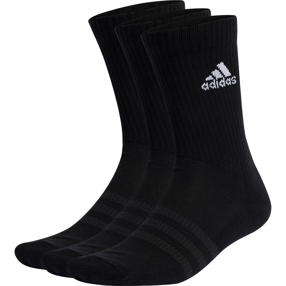 CHAUSSETTES DE SPORT HAUTES ADIDAS GRIS BLANC NOIR LOT DE 3 ADIDAS