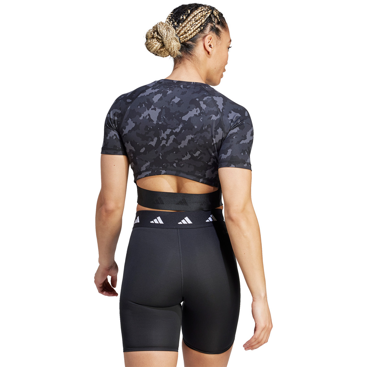 T SHIRT ADIDAS FEMME PRINT CROP ADIDAS Femme Vetements Tennispro
