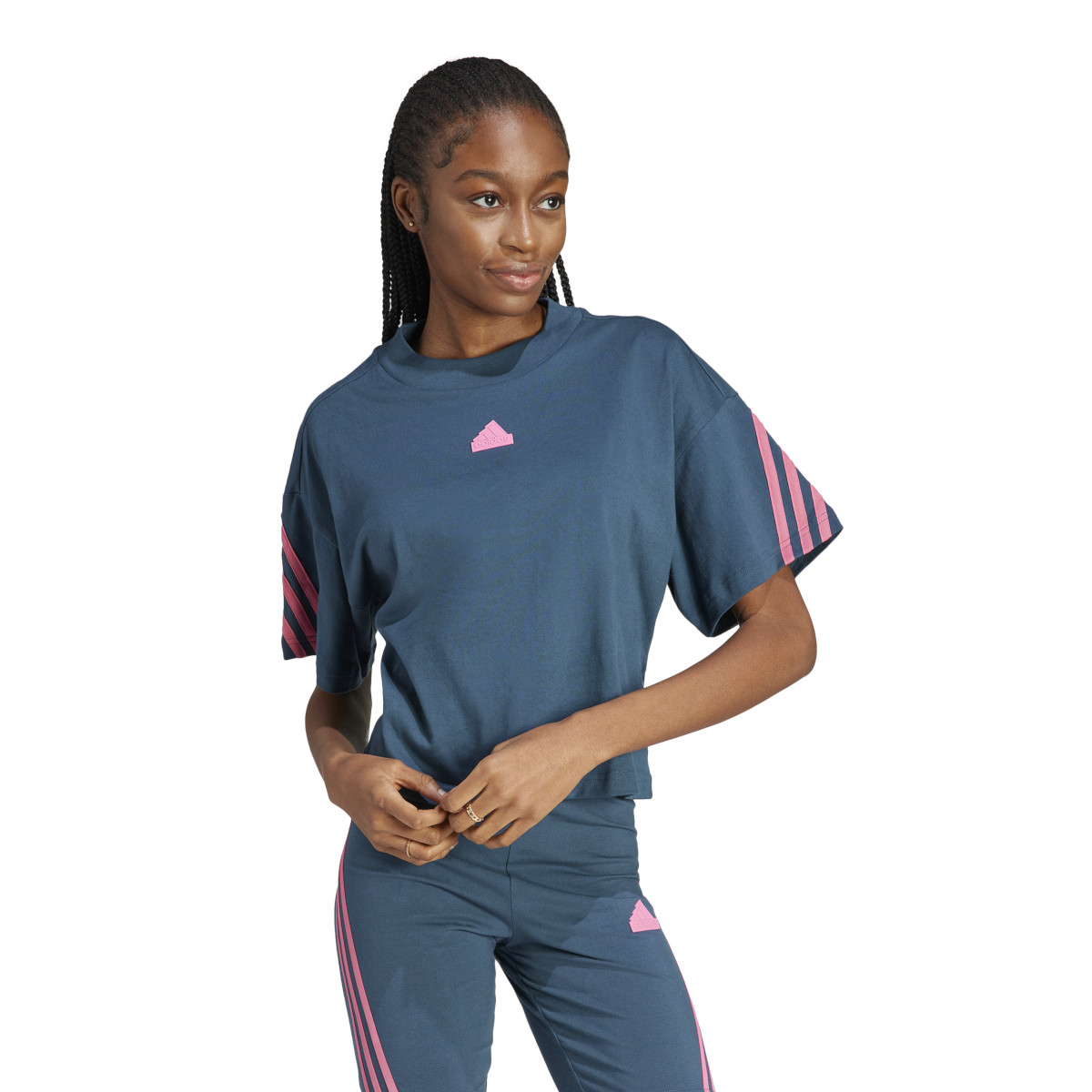 T shirt adidas 3 bandes shop femme
