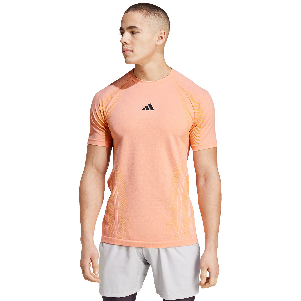 T SHIRT ADIDAS PRO SEAMLESS TSITSIPAS US SERIES ADIDAS Homme Vetements Tennispro