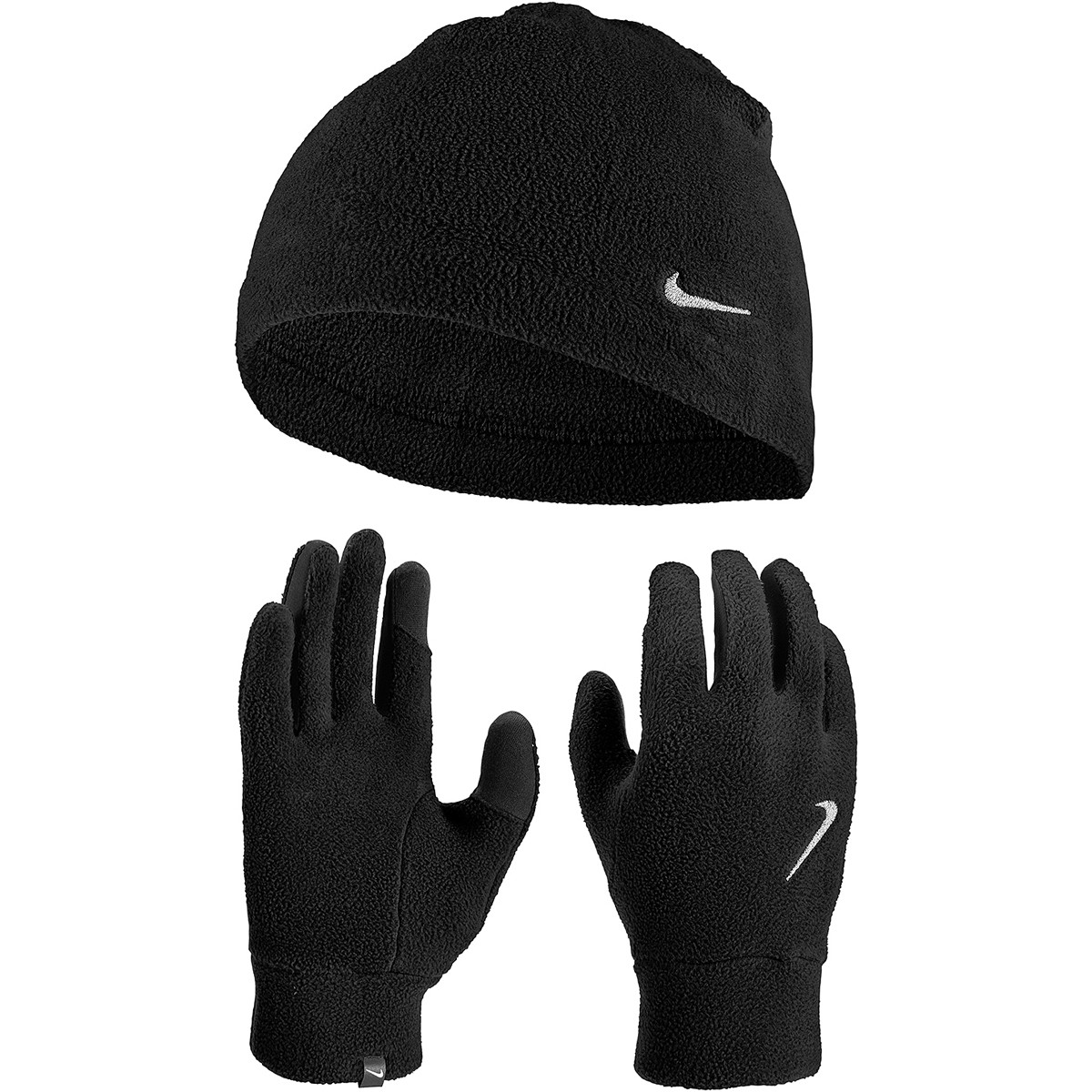 Nike Bonnet Swoosh - Noir/Argenté Enfant