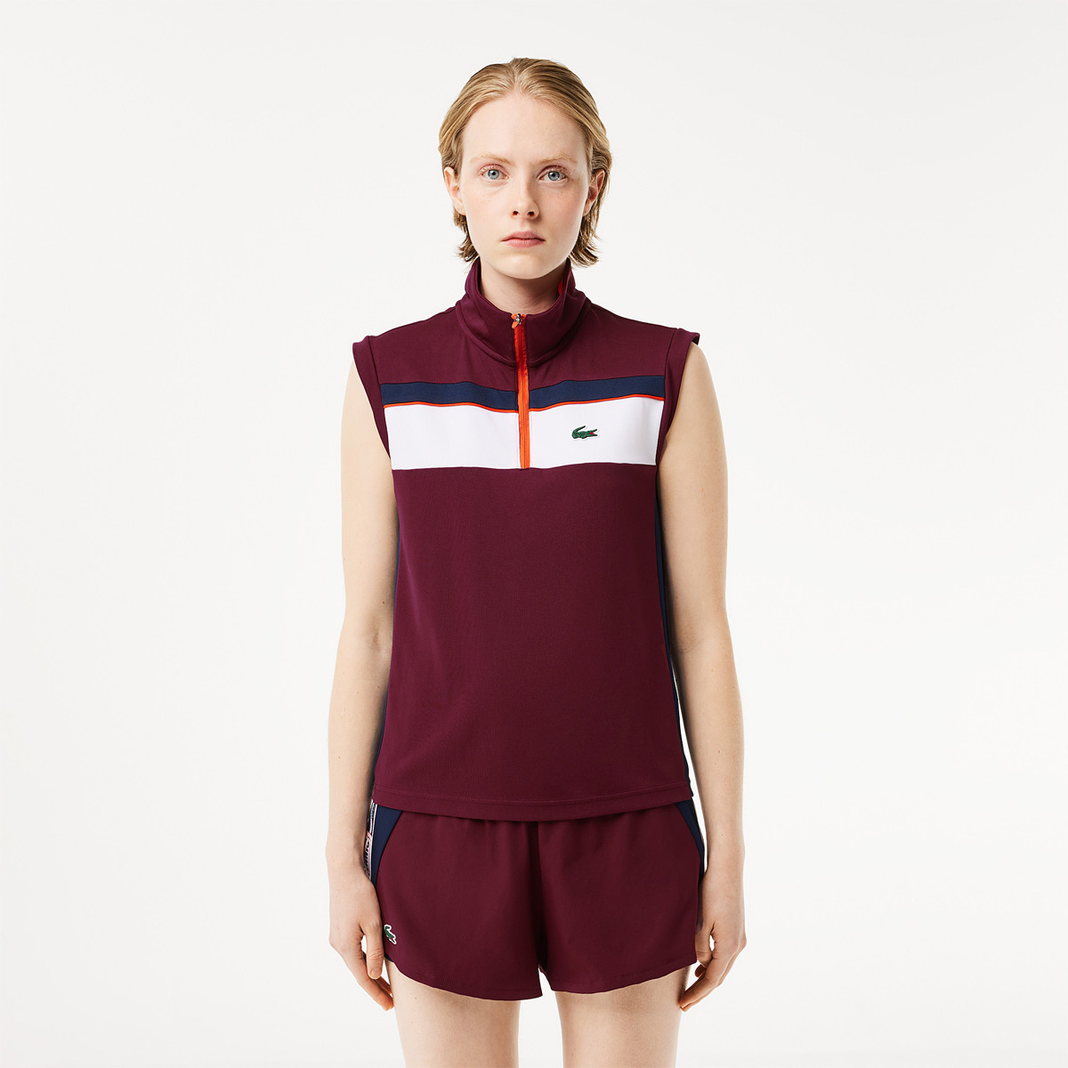 Polo lacoste online femme bordeaux