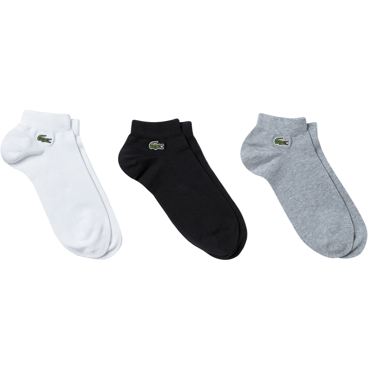 Chaussettes LACOSTE en Anthracite, Gris Clair, Noir