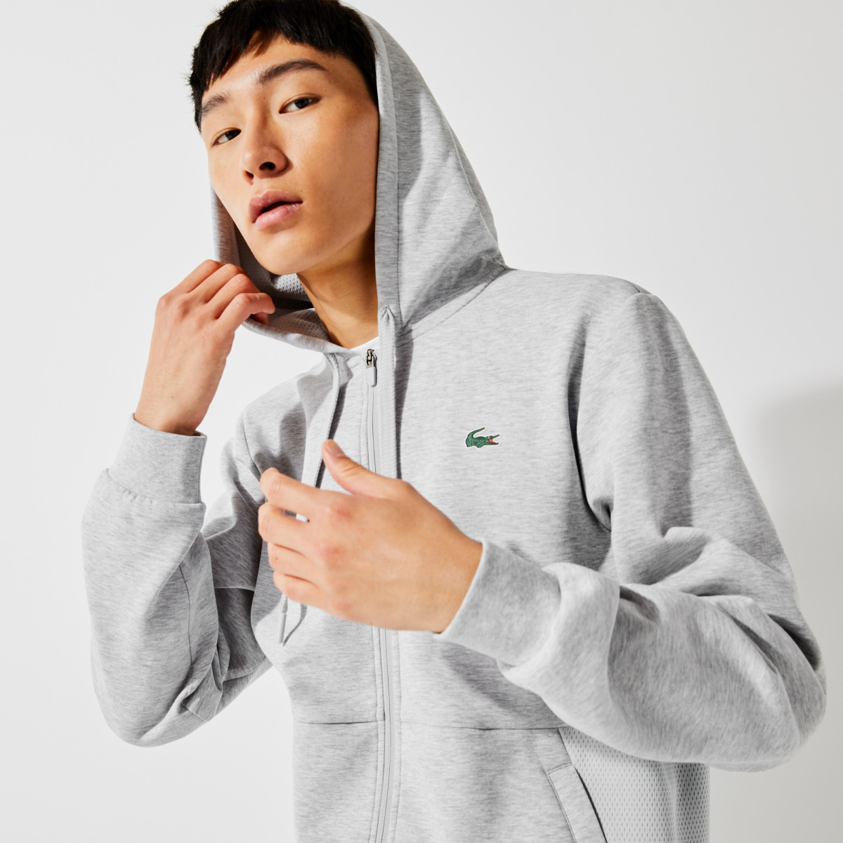 Sweat lacoste gris homme top
