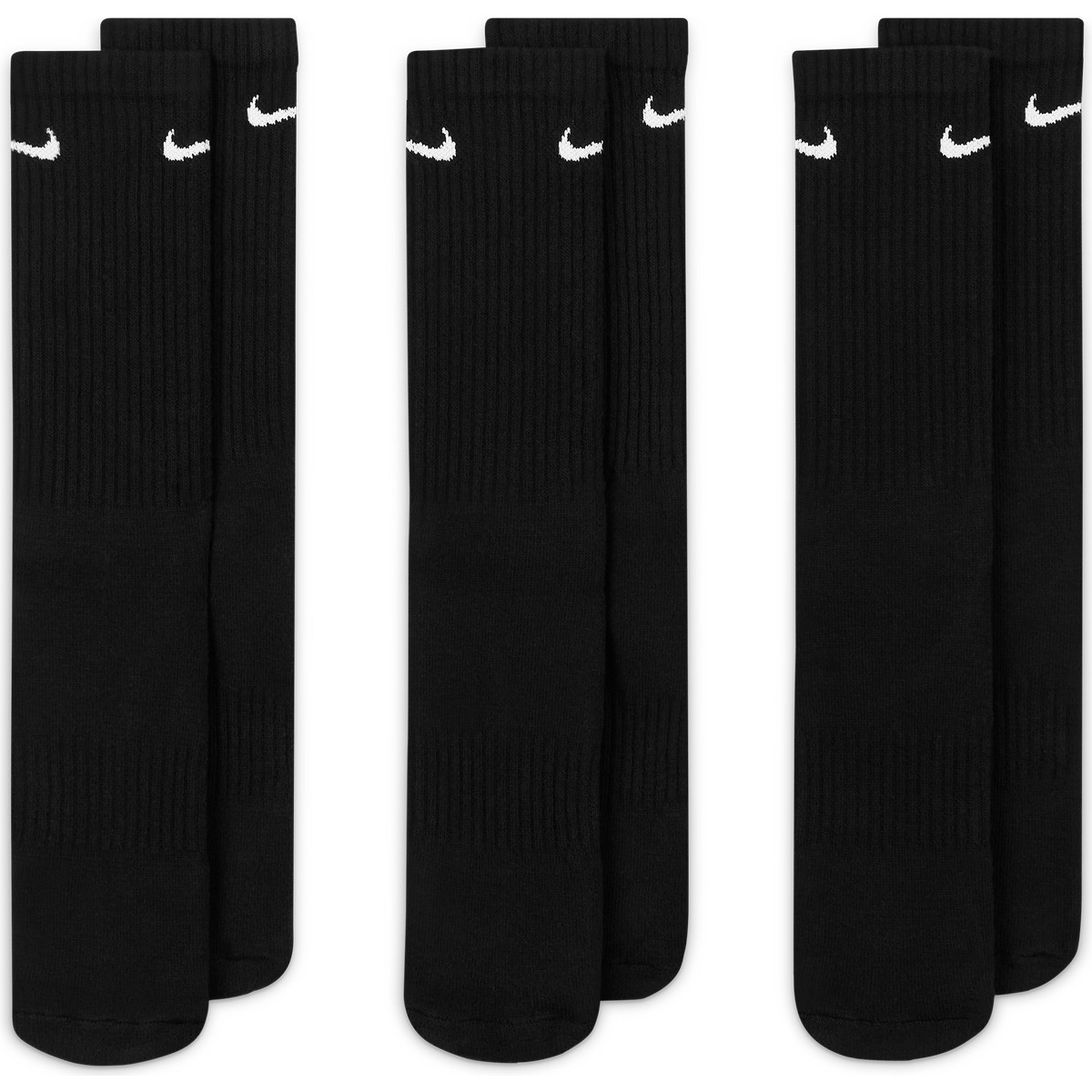 Nike Cushion Crew Paire de 3 chaussettes Homme Blanc/Noir FR