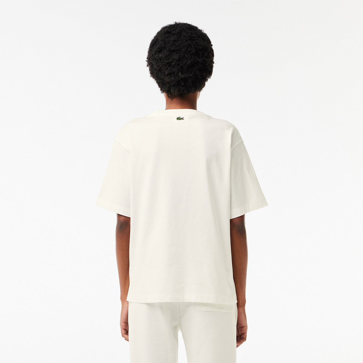 Tee shirt blanc lacoste femme discount