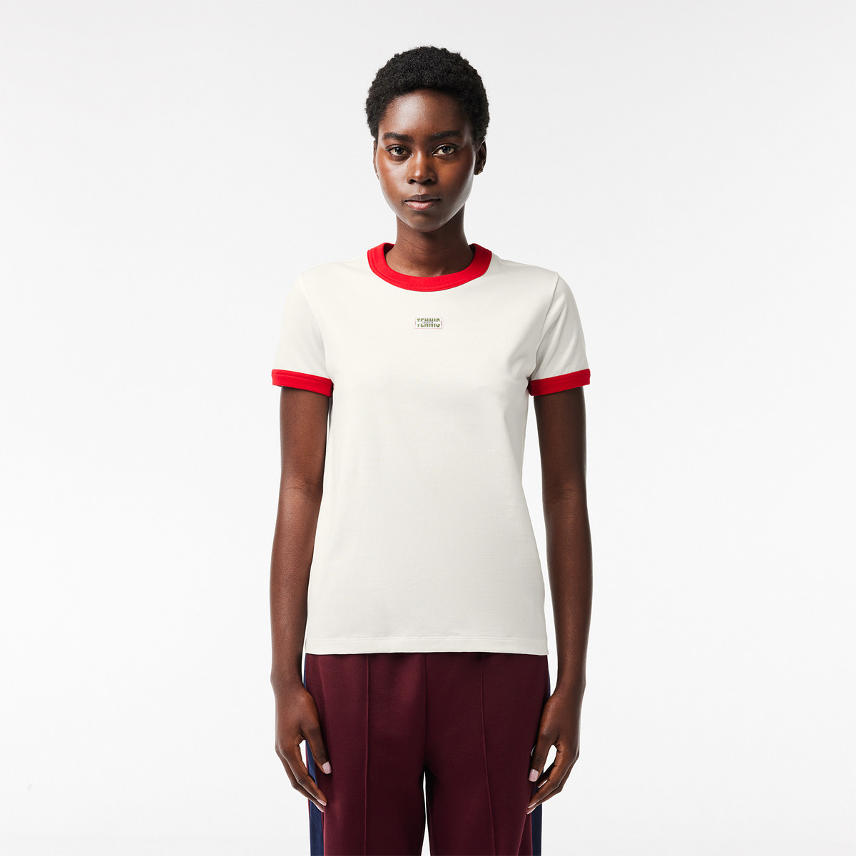 Tee shirt blanc lacoste femme top