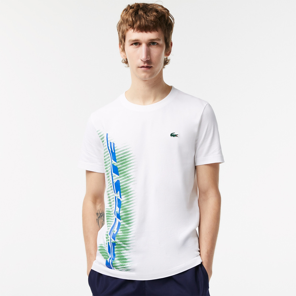 Tee shirt new arrivals lacoste homme gris