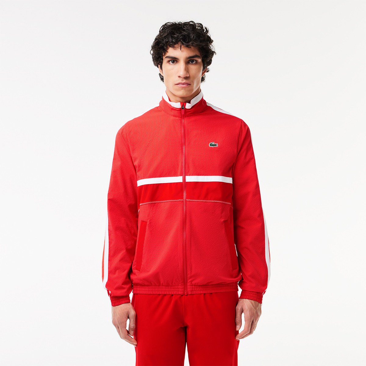 Survetement lacoste homme rouge deals