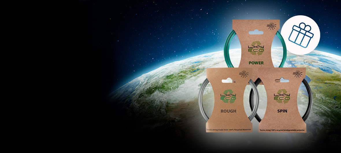 Dag van de Aarde : 3 gratis Luxilon Eco snaren bij aankoop van meer dan €100