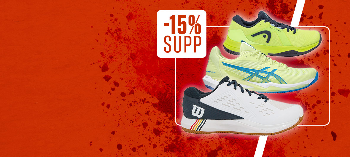 -15% sur une sélection de chaussures de tennis